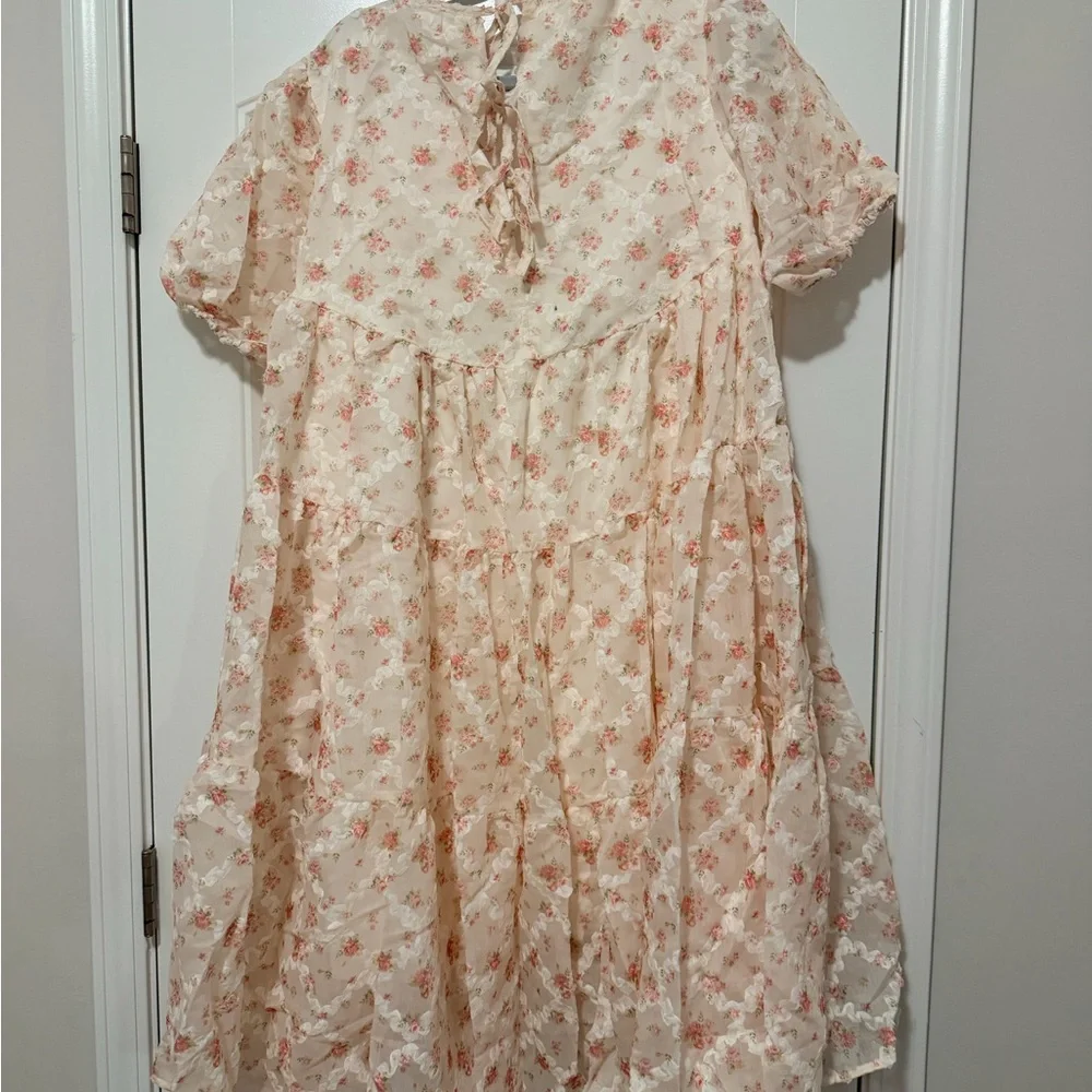 NWT! Mable Estella Puff Sleeve Floral Dress - Picture 6 of 8